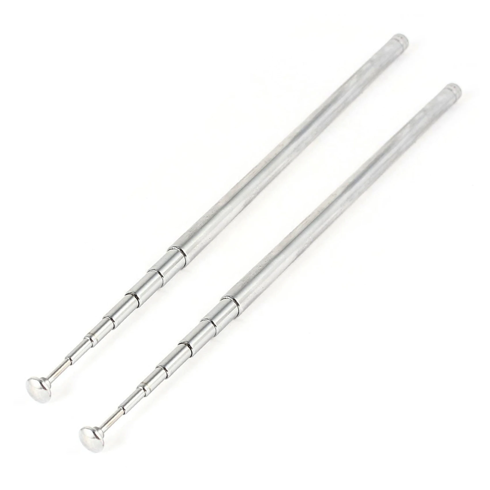 B24B 2X Tom Prateado Rádio FM TV 7 Seções Antena Telescópica Antena 38 Polegadas 97Cm