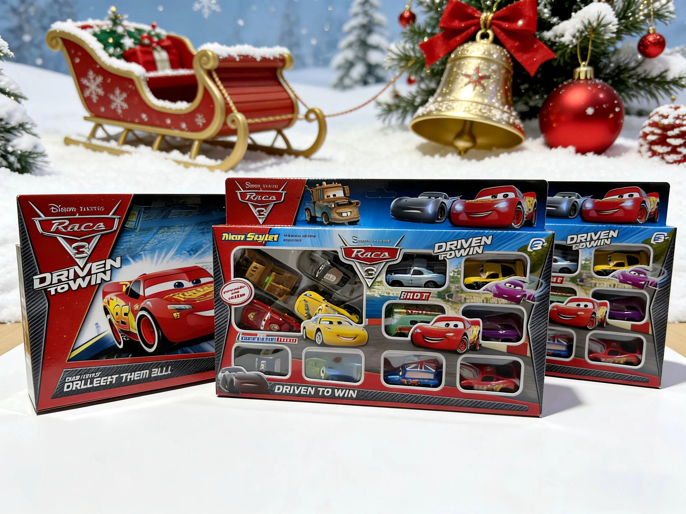 12 stks/set Disney Pixar Cars Lightning Mcqueen Jackson Storm Pvc Model Back-Force Auto Speelgoed Voor Kinderen Verjaardagscadeau set Kerst
