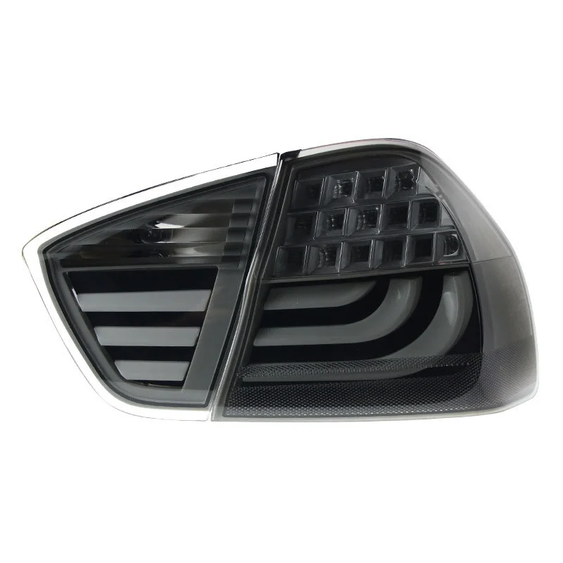 

05-08 3 Series E90 Tail Light Assembly 320I Modified LED Driving Brake Turn Signal 12V New Condition Rear Position Clear Red