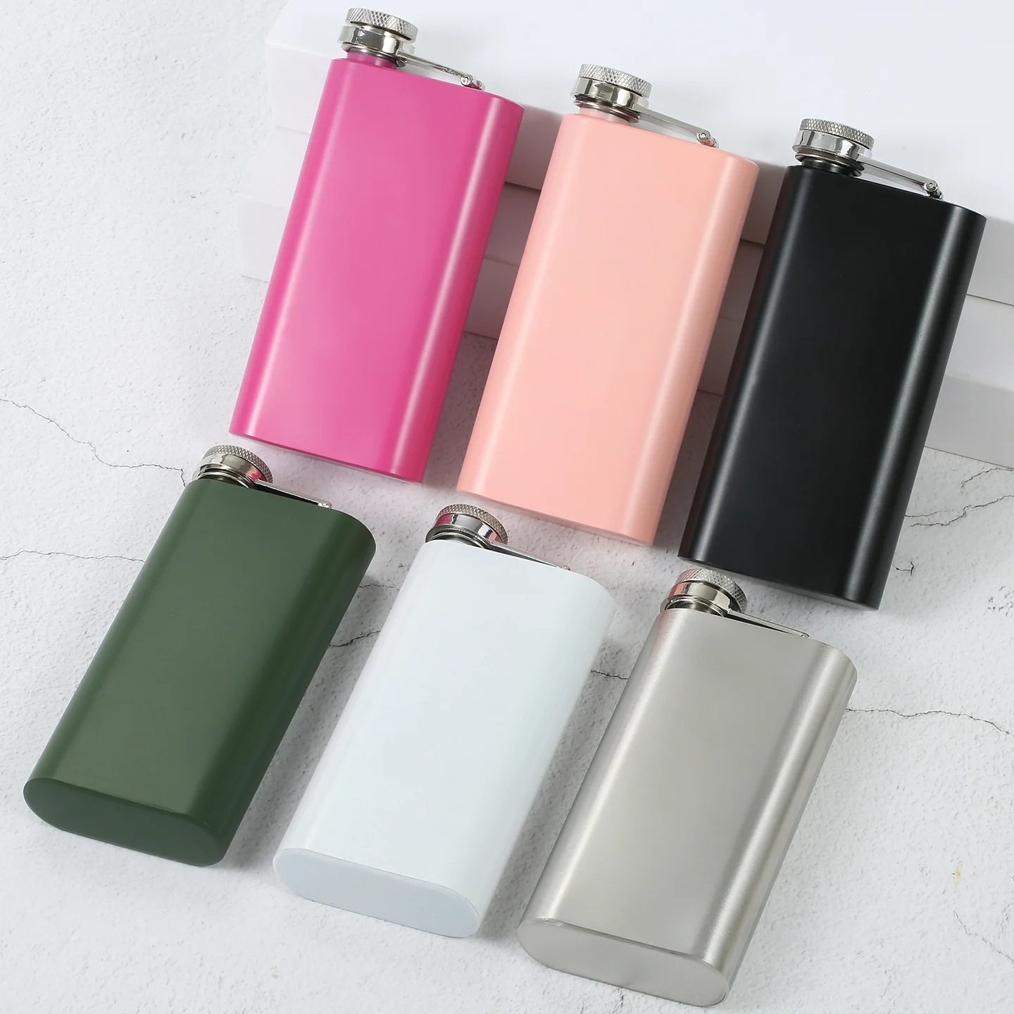 5oz 148ml 304 Stainless Steel Hip Flask Photo Custom LOGO Water Bottle Portable Whiskey Vodka Alcohol Drinking Gift Free Funnel