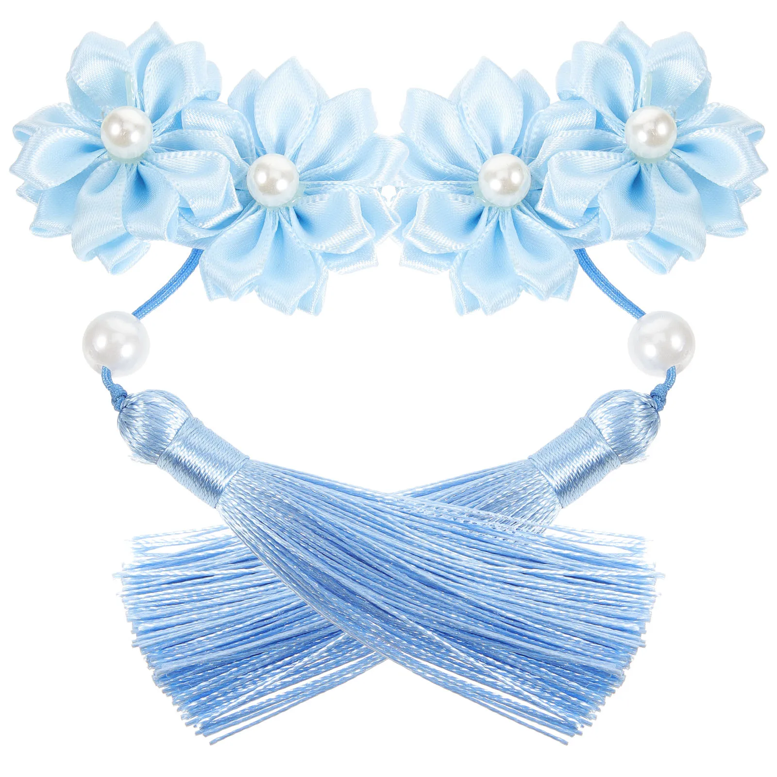 

2pcs Flower Hairpin Clip for Kids Children Accessories Tassel Decorations Women Girls Wedding Prom Banquet Daily Wear Suitable