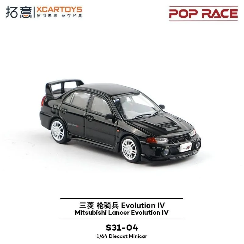 

POP RACE 1:64 Mitsubishi Lancer Evolution IV Alloy Diecast Car Model Collectible In Stock Ship Now