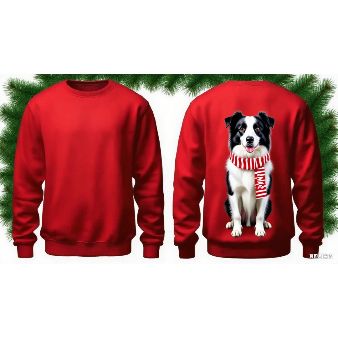 Natal fronteira collie gráfico hoodie impressão 3d primavera outono moda lazer versátil streetwear masculino e feminino y2k hoodies