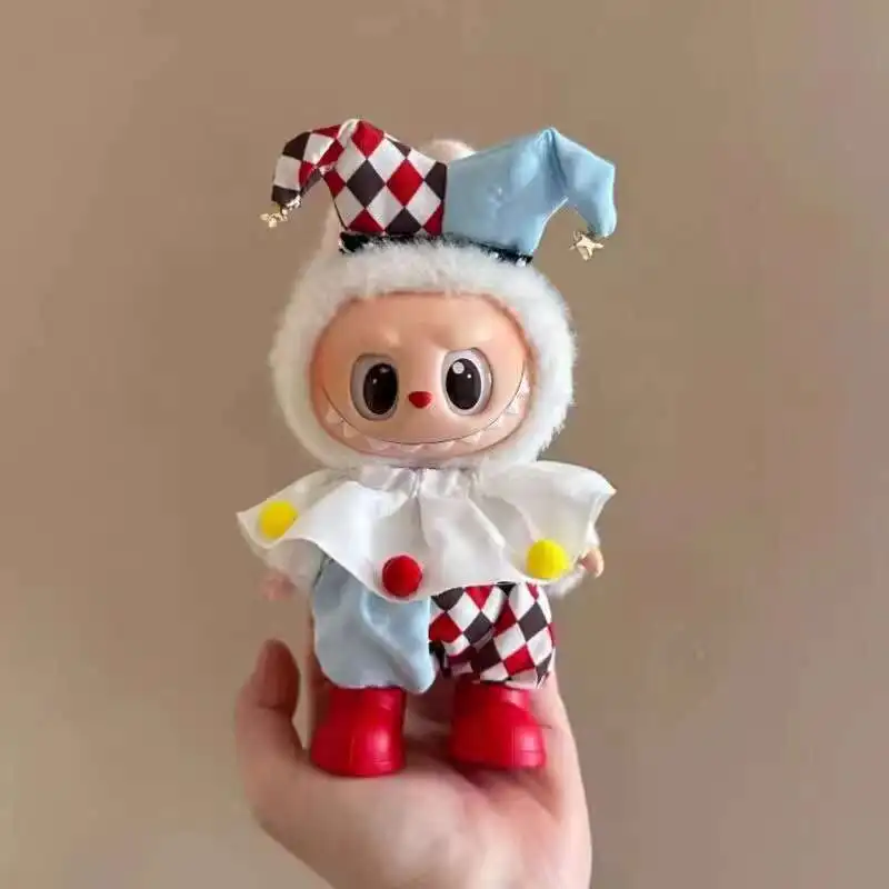 

17 см кукла Лабу, одежда Джокер, дизайнер Heartbeat Macaron Energy 3,0, цирковой клоун, одежда, костюм клоуна, аксессуар, подарок V1 V2 V3