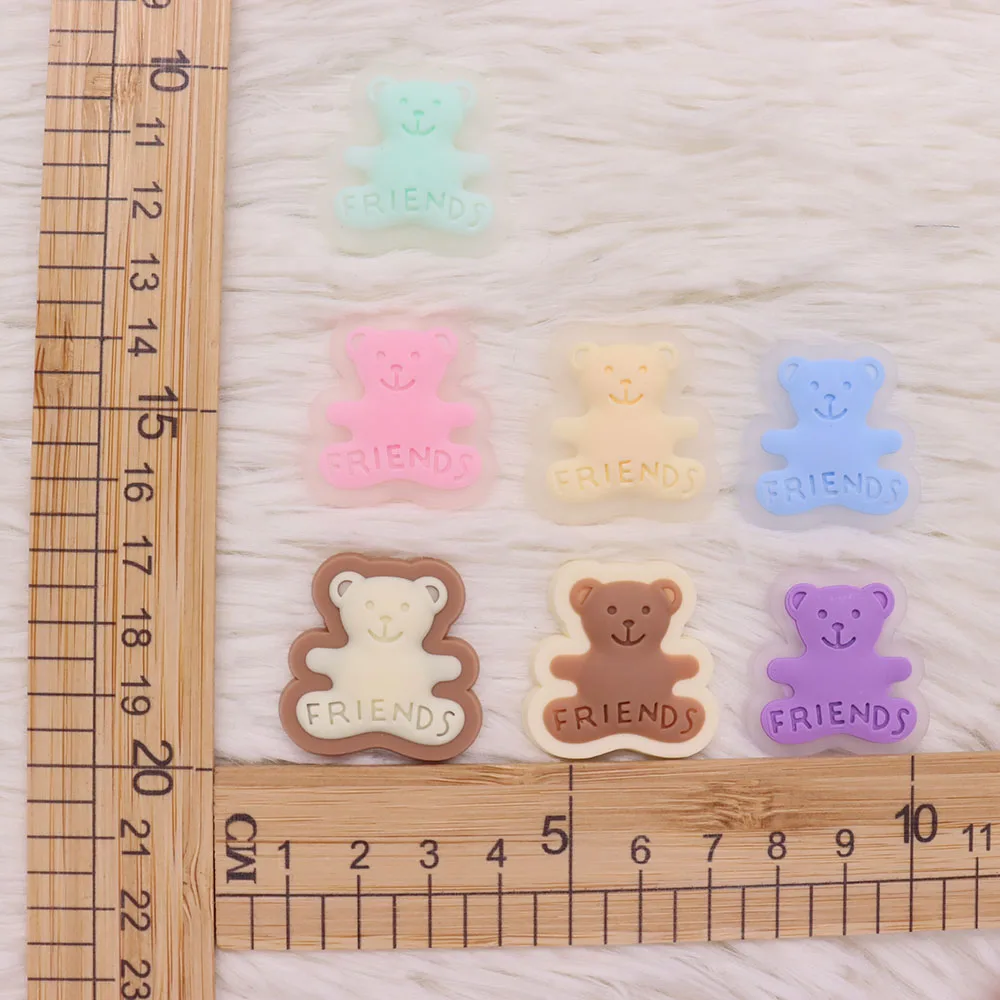 50Pcs Wholesale Adorable Bears Children Garden Shoes Button Charms Flowers Decorations DIY Sandals Wristband