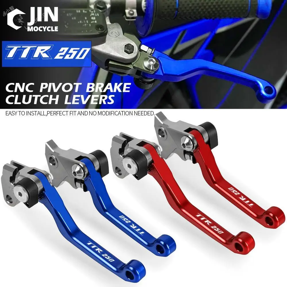 

DirtBike For YAMAHA TTR250 1993 1994 1995 1996 1997 Motorcoss Pit Dirt Bike Pivot Foldable Brake Clutch Levers With LOGO TTR250