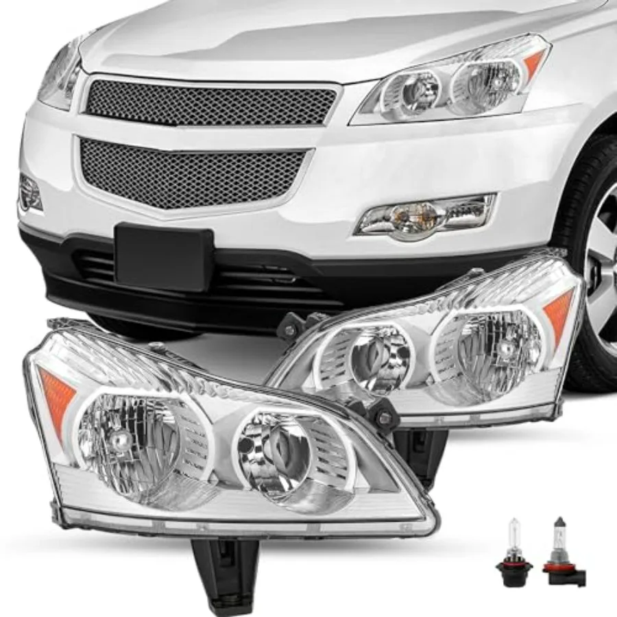 

Фары для Chevrolet Traverse 2009-2012, галогенные, хромированные, в сборе, в стиле OE, заводская сборка, левая (водительская) и правая (пассажирская) стороны