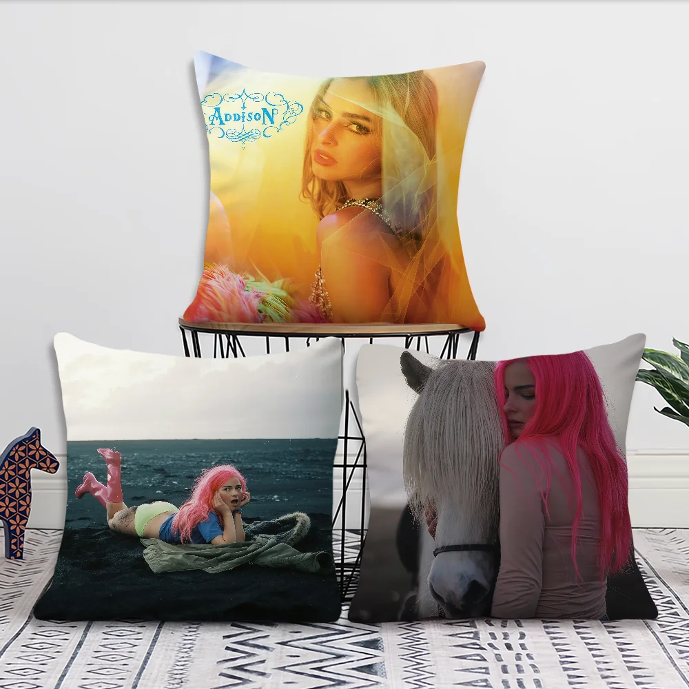 المغني أ-أديسون راي أديسون غطاء الوسادة كيس وسادة وسادة مربعة غرفة نوم اللوح الأمامي أريكة المعيشة مسند الظهر وقت القيلولة #1