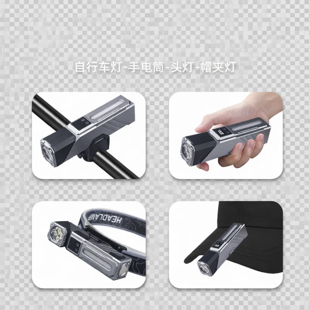 mini-lanterna-led-brilhante-recarregavel-com-base-magnetica-a-prova-d'agua-para-acampamento-caminhada-display-digital-de-energia-portatil