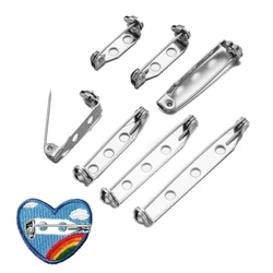 10/20pcs Stainless steel Brooch Clip Blank Base Safety Pins For DIY Badge Clothing Accessories Jewelry Making Supplies Findings