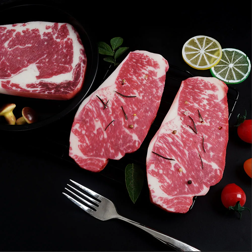 

fake food display props hotel restaurant store shop decoration Artificial simulation Beefsteak beef slices cubes steak model