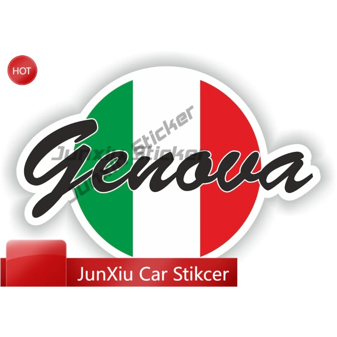 

Genova Italy Country Code Oval Sticker with Heavy Duty Auto Accessories For Car Boat Scratch Cover Decoration Auto Accessories
