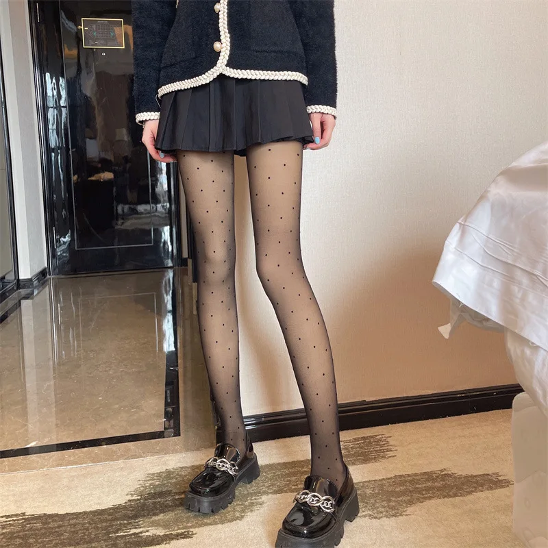 

Hot Sexy Women's Mesh Tights Design High Elasticity Pantyhose Hollow Fishnet Black Stockings Lace Classic Ladies Sexy Pantyhose