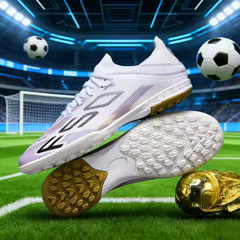 New Men Soccer Shoes High-quality Indoor Futsal Non-Slip Match Grass Cleats Football Boots Sneakers Hot-selling High-top Outdoor