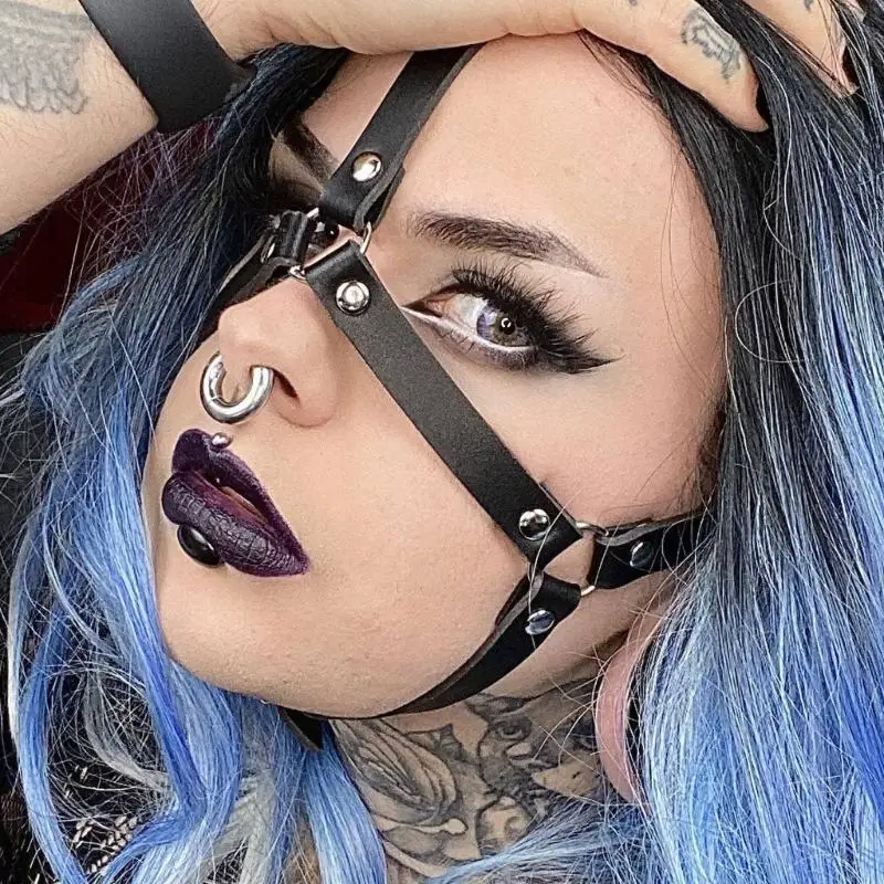 Masker Perbudakan BDSM 270D Masker Pengekangan Erotis Budak Bdsm Mainan Seks Permainan Dewasa Masker Wajah Kulit Imitasi Baru