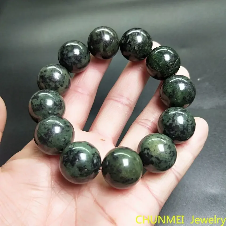 Tibetan Natural Jade Medicine Wang Shi Bracelet Men's and Women's Versatile Health Care Bracelet Jewelry