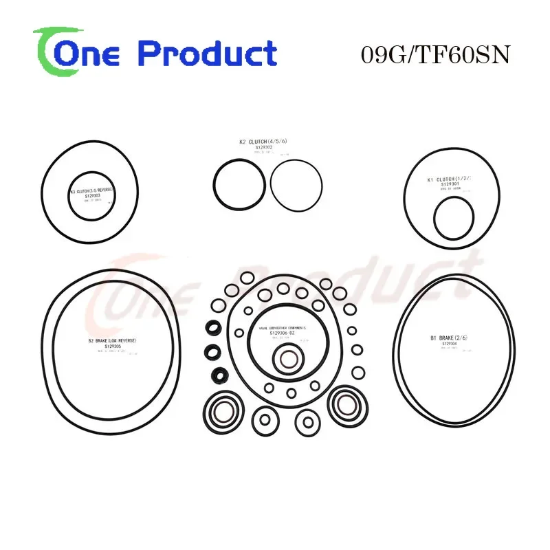 Automotive Automatic Transmission Repair Kit Suitable for 09G/TF60SN Gearbox Sealing Accessories Rubber Ring Pack K129A