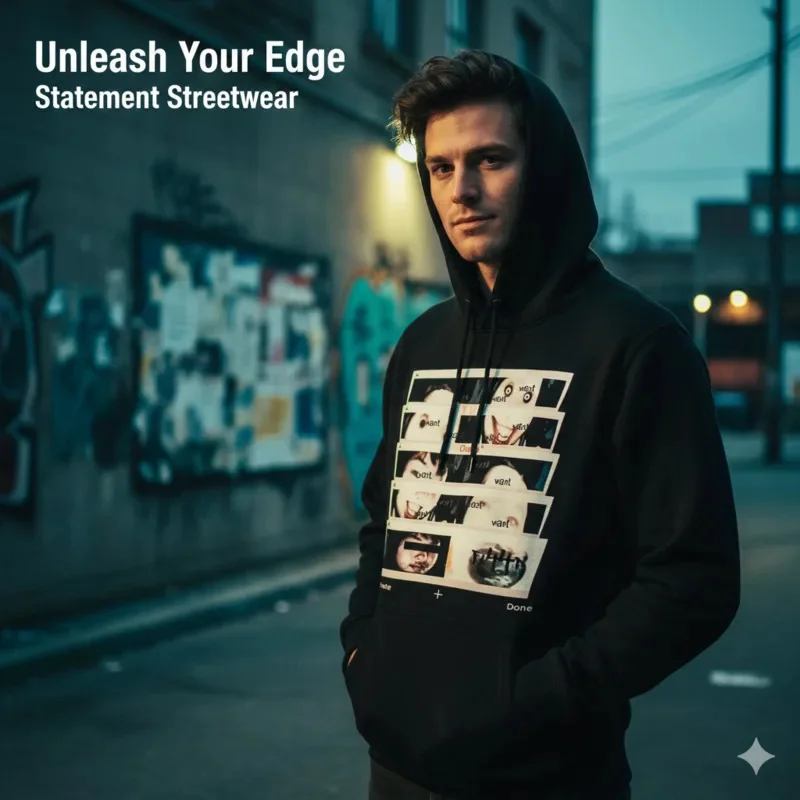 Ugly Print Hoodie Y2K Retro Streetwear Sweatshirt Jacket European Ins Funny Long Sleeve Pullover Casual Jacket Men Women New