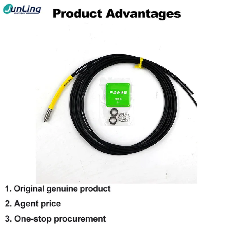 PD-62 Fiber Optic Sensor M6 Threaded Mouth with 2 Meter Line Fiber Optic Component Diffuse Reflection PD-62
