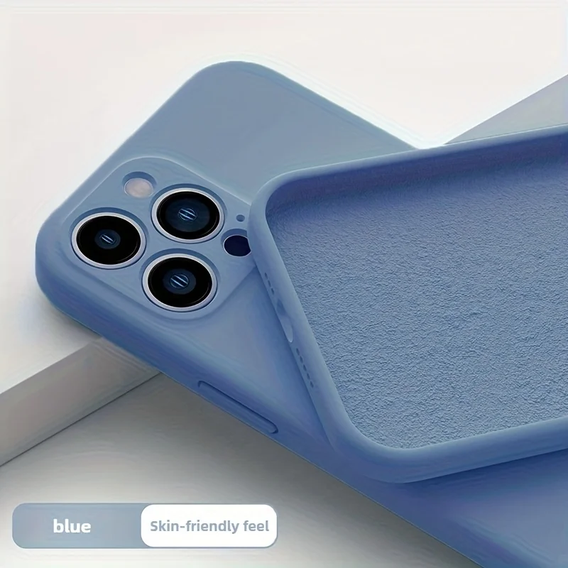 Luxuriöse Eingebaute Flanell Einfarbige Stoßfeste Handyhülle für iPhone 17, 16, 15, 14, 13 Pro Max Weiche TPU Rückseite – Detail 5