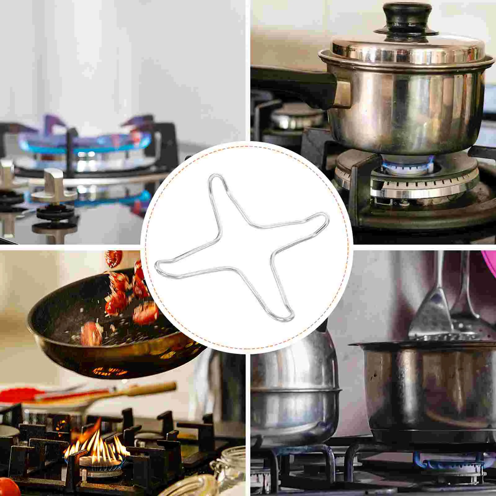 Multifunctional Gas Stove Stand Stainless Steel Gas Small Pan Support Rack for Home Kitchen