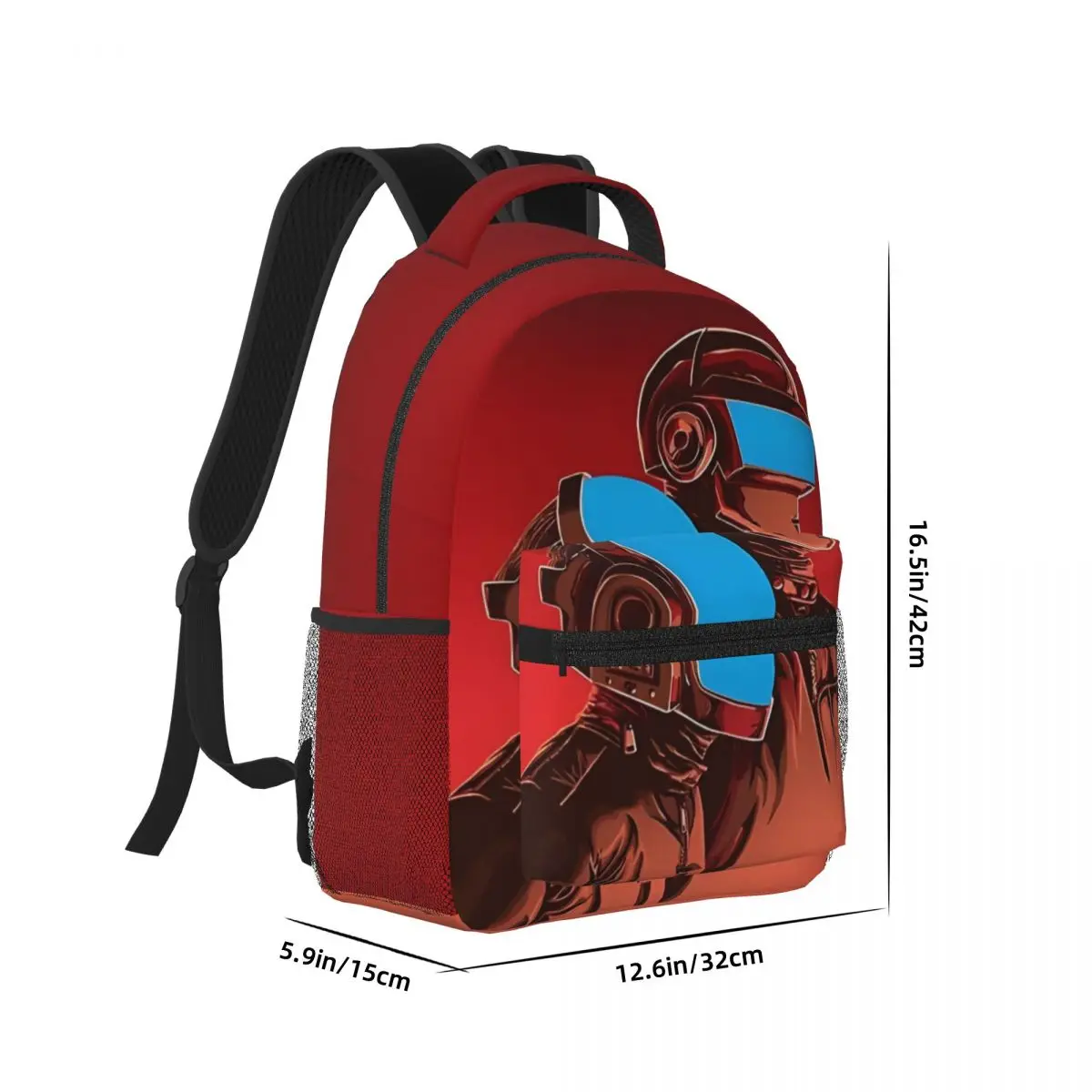 Blue Helm Discovery Silkscreen New Fashion High Capacity Waterproof College Backpack Trendy Laptop Travel Book Bag 17in