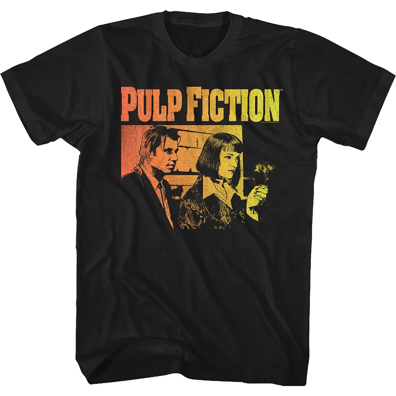 

1994 Pulp Fiction Classic Hollywood Movie Joint Men's Heavy Short Sleeve T-Shirt Breathable