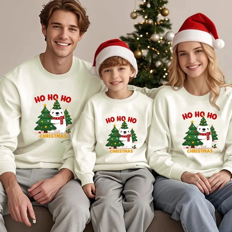 

Одинаковые рождественские свитшоты для всей семьи, одежда для мамы и дочки, хлопковые рождественские пижамы для родителей и детей для пары, взрослых и детей