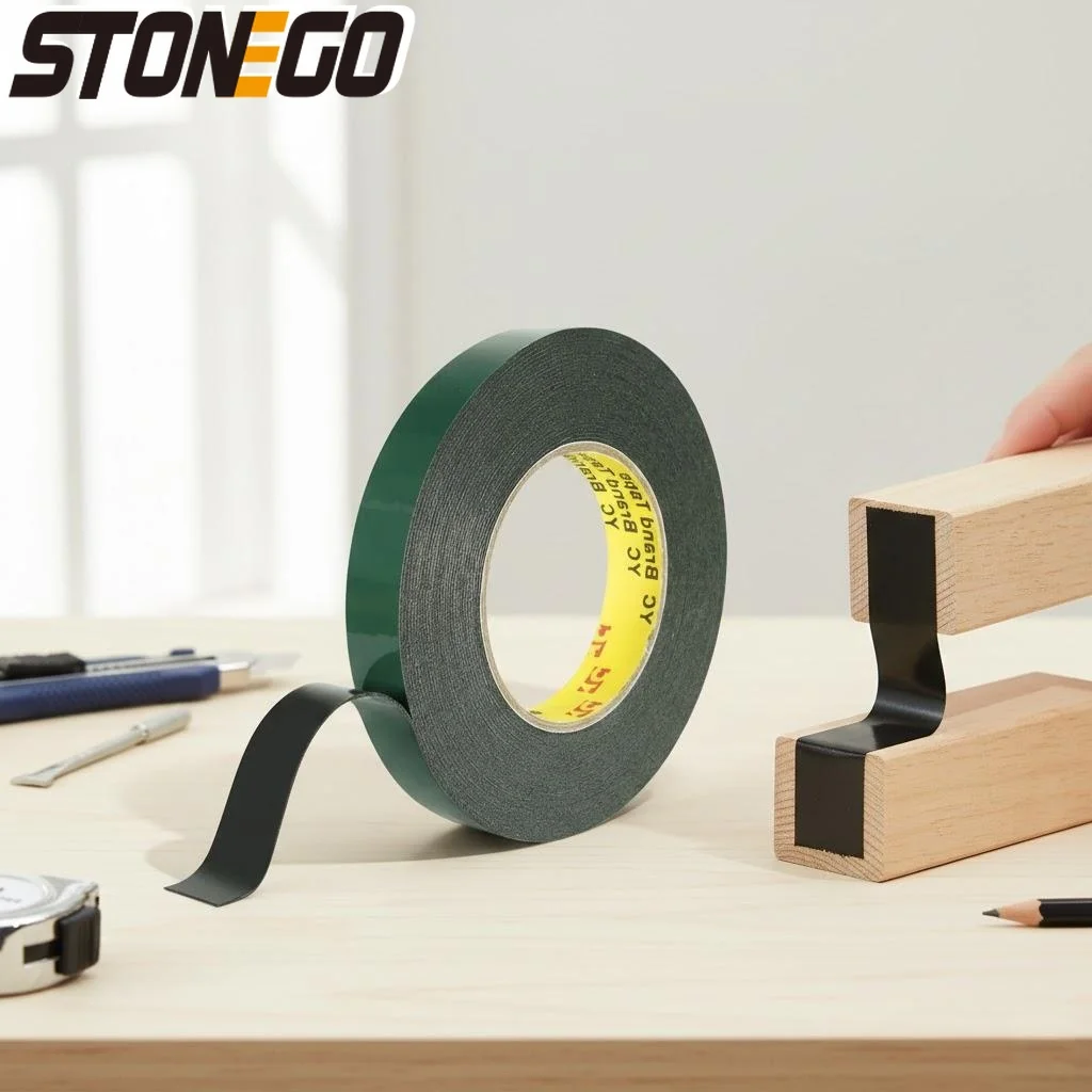 PE Foam Double Sided Tape Black Shock Absorbing Sponge Adhesive Roll for Office School Supplies Packaging Crafts