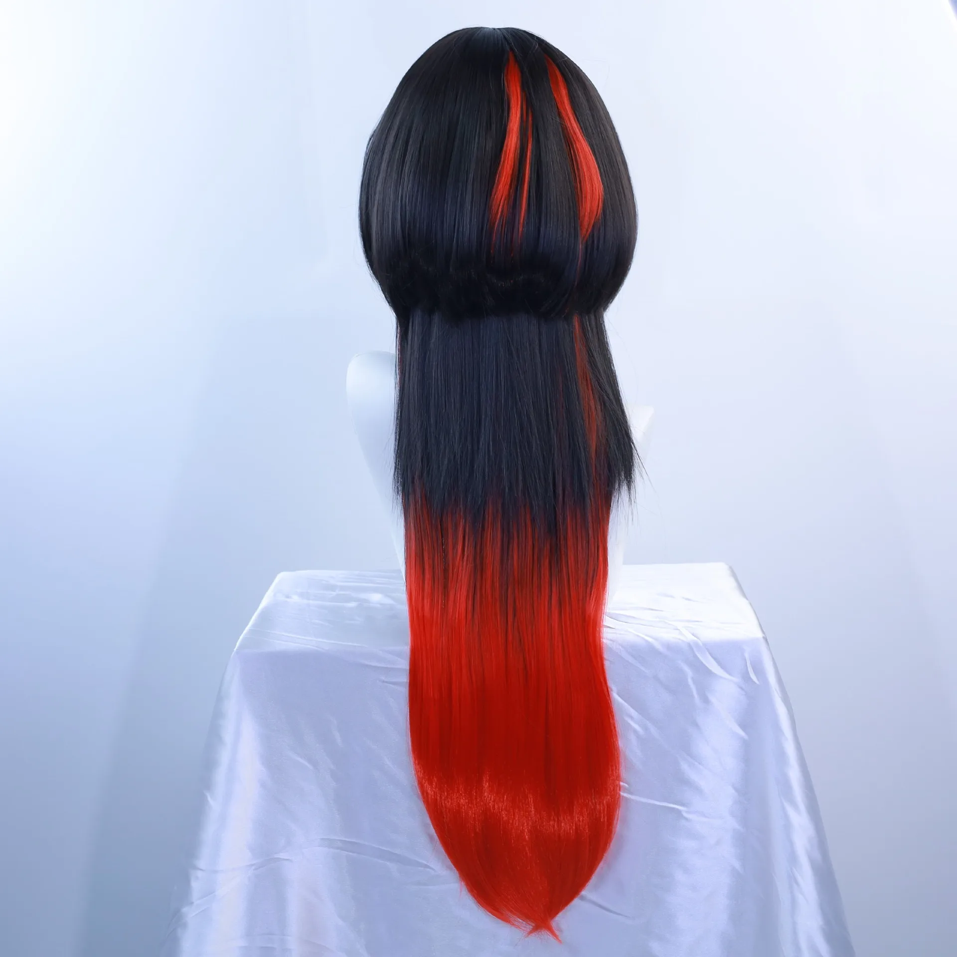 "Absolute Zero Jian Du Wig Double-color Wig With Simulated Scalp Top Game Cosplay Anime Wig"
