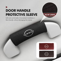 2pcs Car Roof Armrest Handle Suede Gloves Protector Accessories For Nissan Qashqai Juke Sentra Altima Versa Maxima Almera Rogue