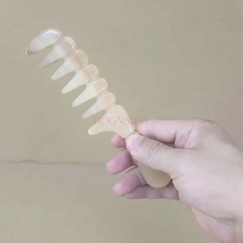 Sheep Horn Seven Teeth Scalp Massage Comb Household Water Drops Wide Teeth Head Meridian Comb