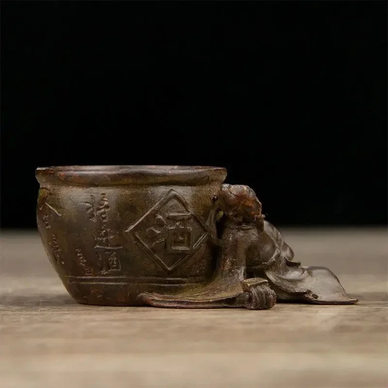 Poème de poète chinois ancien Saint Li Bai, Sculpture artistique, tasse à thé, verre à vin, ornement artisanal, Statue de Collection intérieure pour la maison
