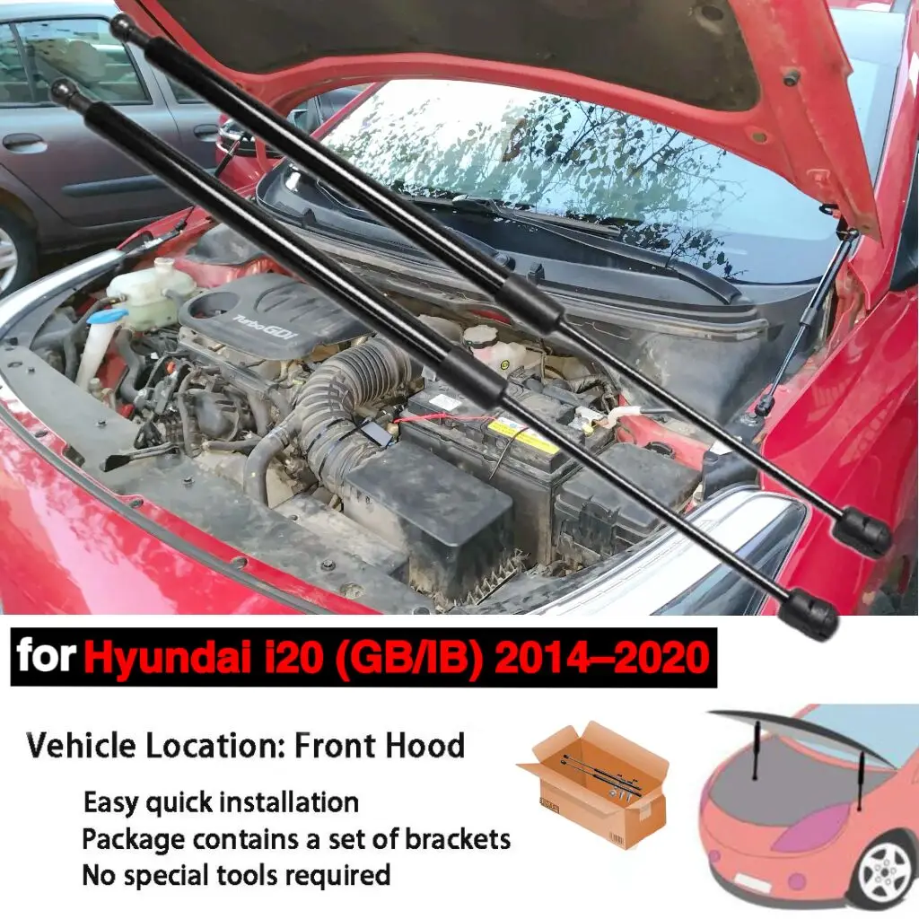 

For Hyundai i20 GB Elite i20 IB 2014-2020 Front Hood Bonnet Modify Gas Struts Carbon Fiber Lift Support Shock Dampers Absorber