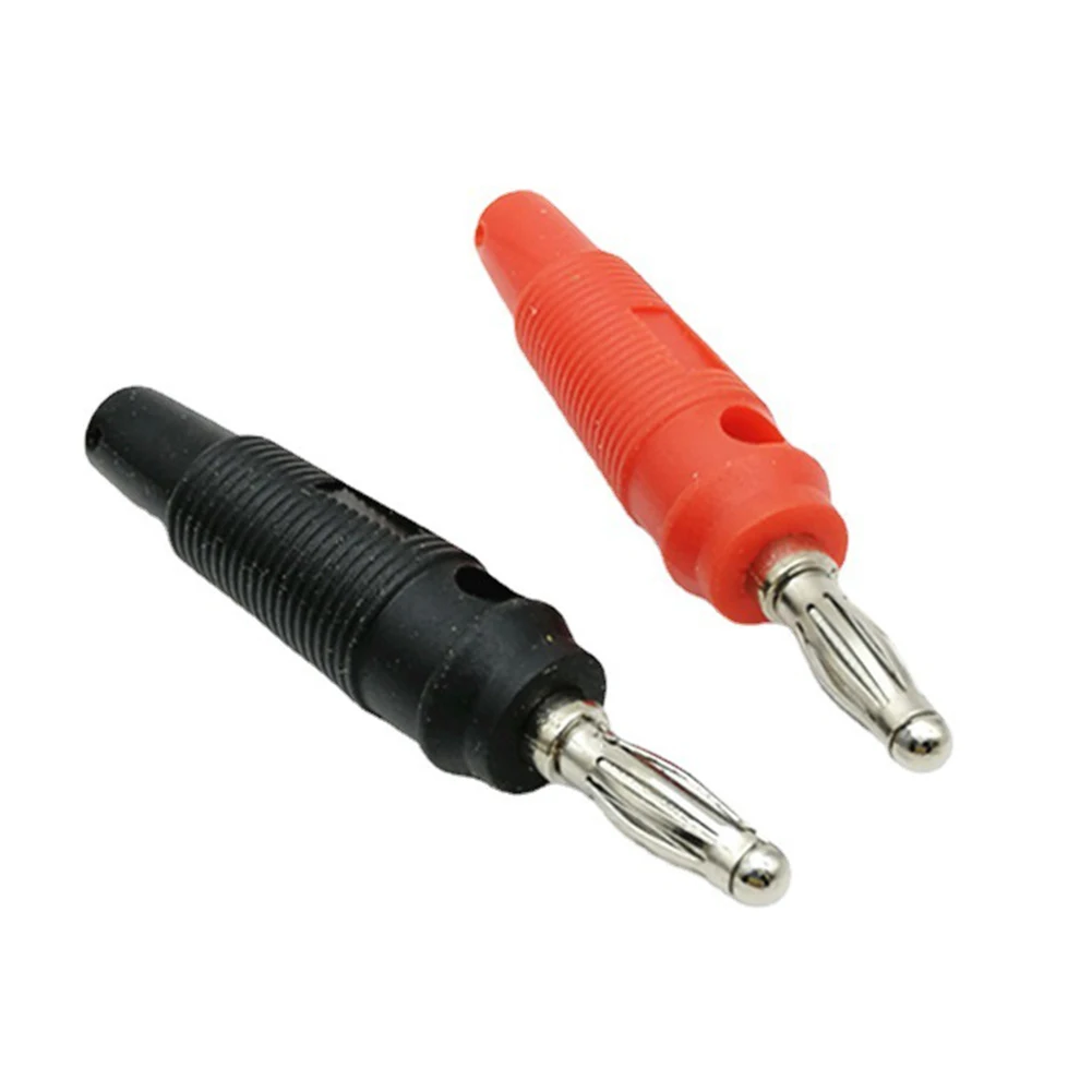 10pcs 4mm Banana Connectors with Screw Terminal Adapter for 32A Current Featuring Secure and Stable Connection