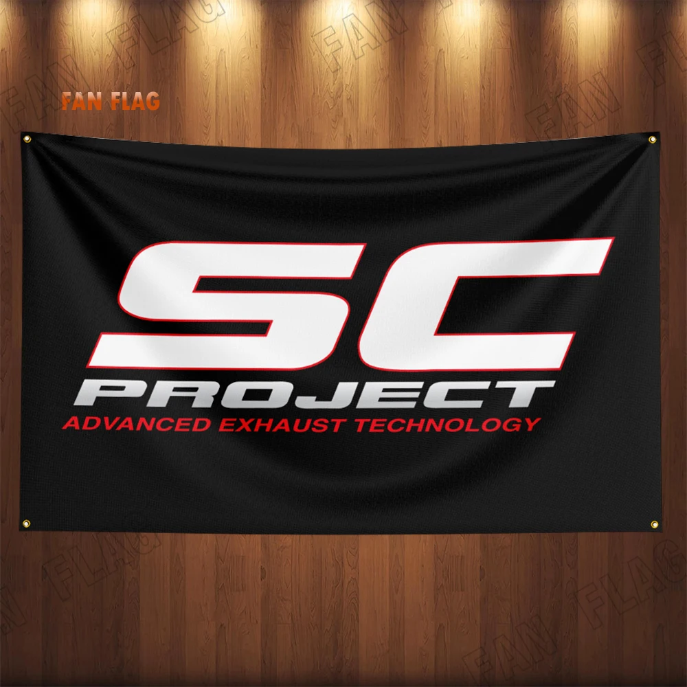 90X150Cm Sc Project Auto-Onderdelen Vlag Banner Voor Motorauto \'S Racing Garage Outdoor Decoratie Wandtapijt Poster