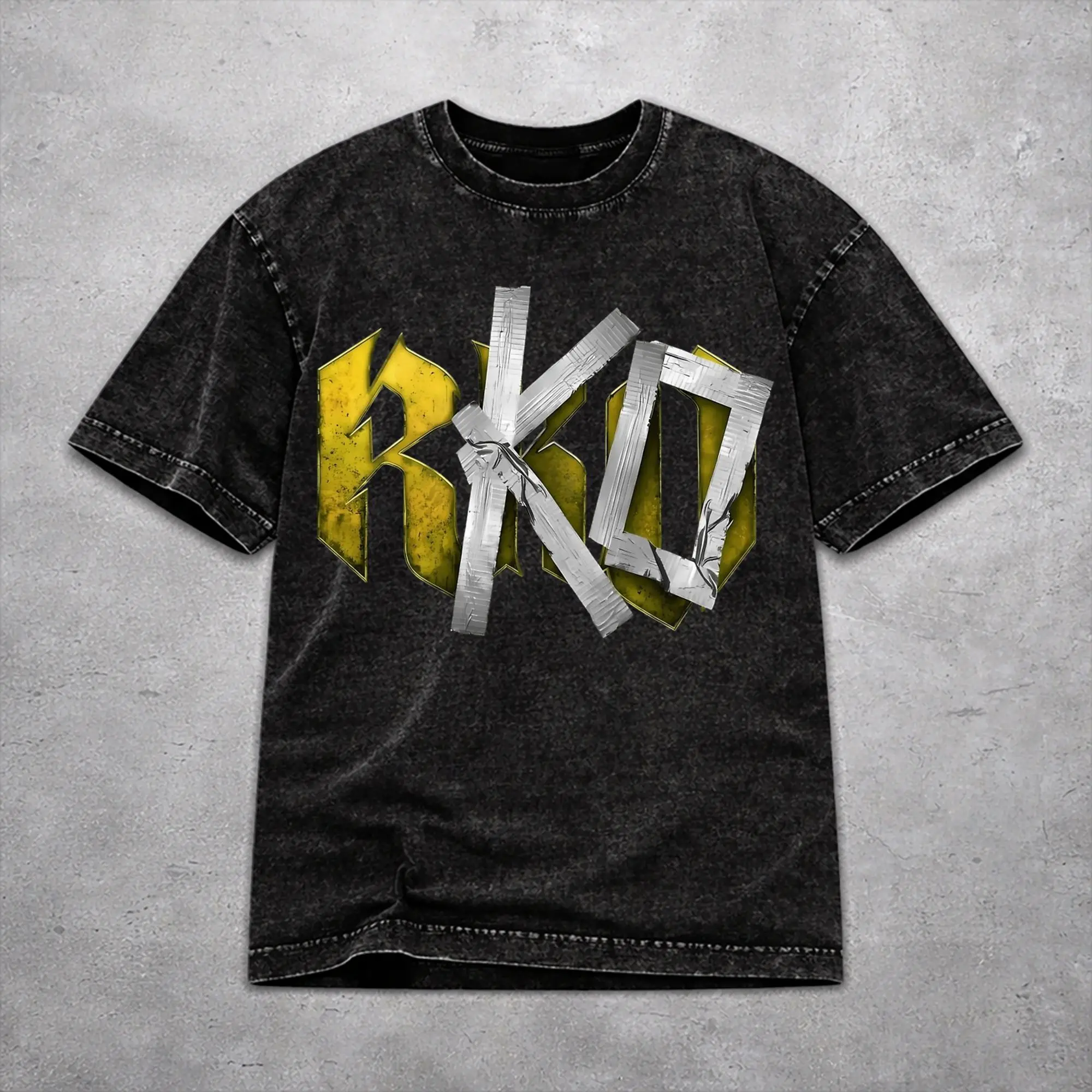 Men Women Harajuku Washed T-shirts Randys Ortons RKO Everybody  Printed T Shirt Apparel High Street  Tees Tops