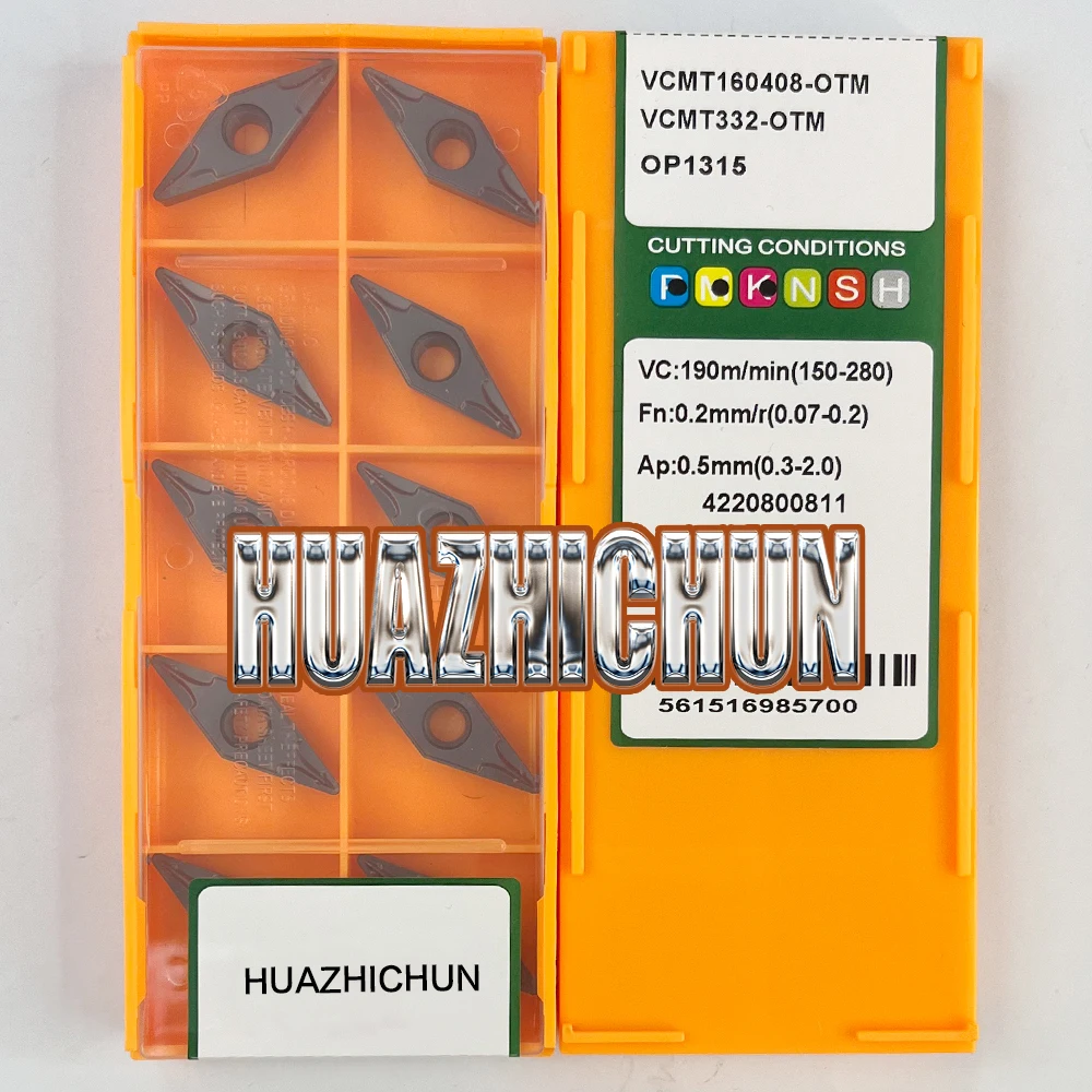 

HUAZHICHUN VCMT160408-OTM OP1315 ЧПУ карбидные вставки для P/M/K