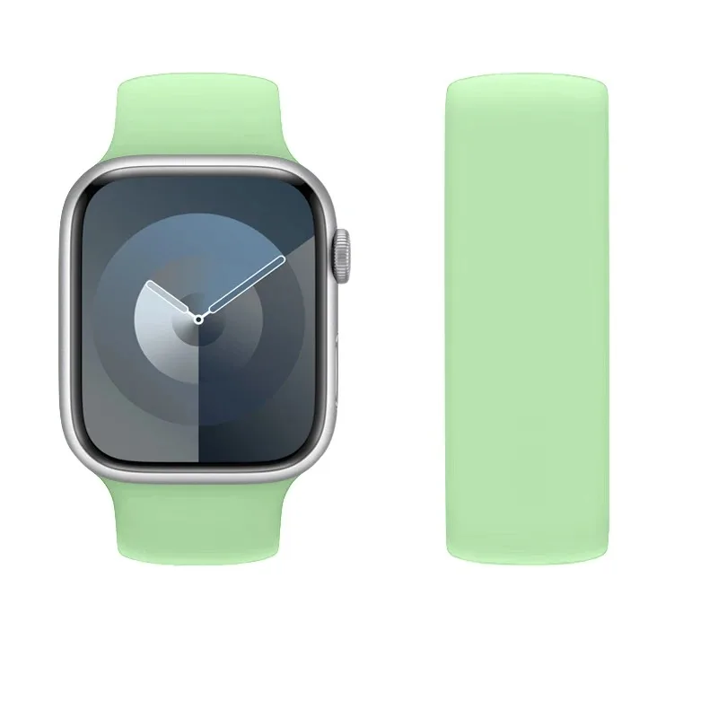 Solo Loop Silikonarmband für Apple Watch 40mm 44mm 45mm 41mm 49mm 42mm 46mm 38mm Armband iWatch Series 11 10 9 8 7 6 SE3 Ultra2