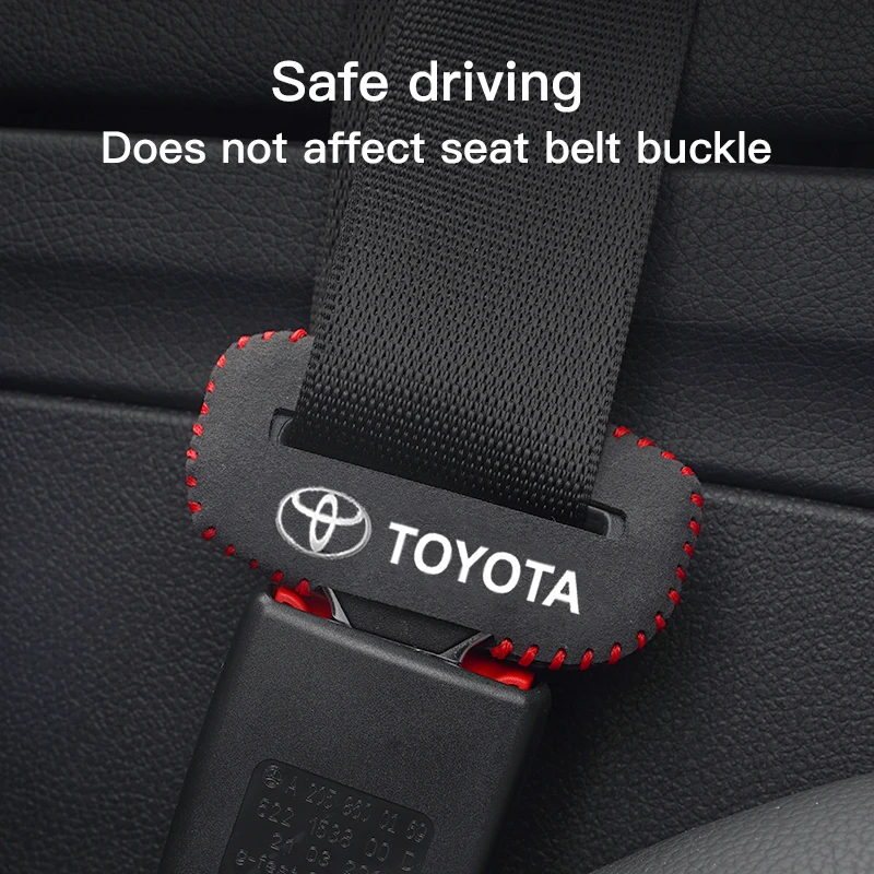 Car suede Seat Belt Buckle Protector Cover Accessories For Toyota GR Gazoo Racing Supra Corolla Parts Sport 86 Yaris Grmn Prius