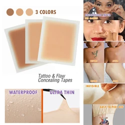 Unisex Ultra Thin Tattoo Flaw Concealing Tape Waterproof Flesh-Colored Breathable Birthmarks Scars Full Cover Concealer Stickers