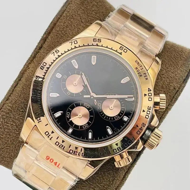 

Новые высококачественные роскошные мужские часы с автоматическим механическим механизмом из нержавеющей стали, черные, резиновые, розовое золото, черный, синий цвета