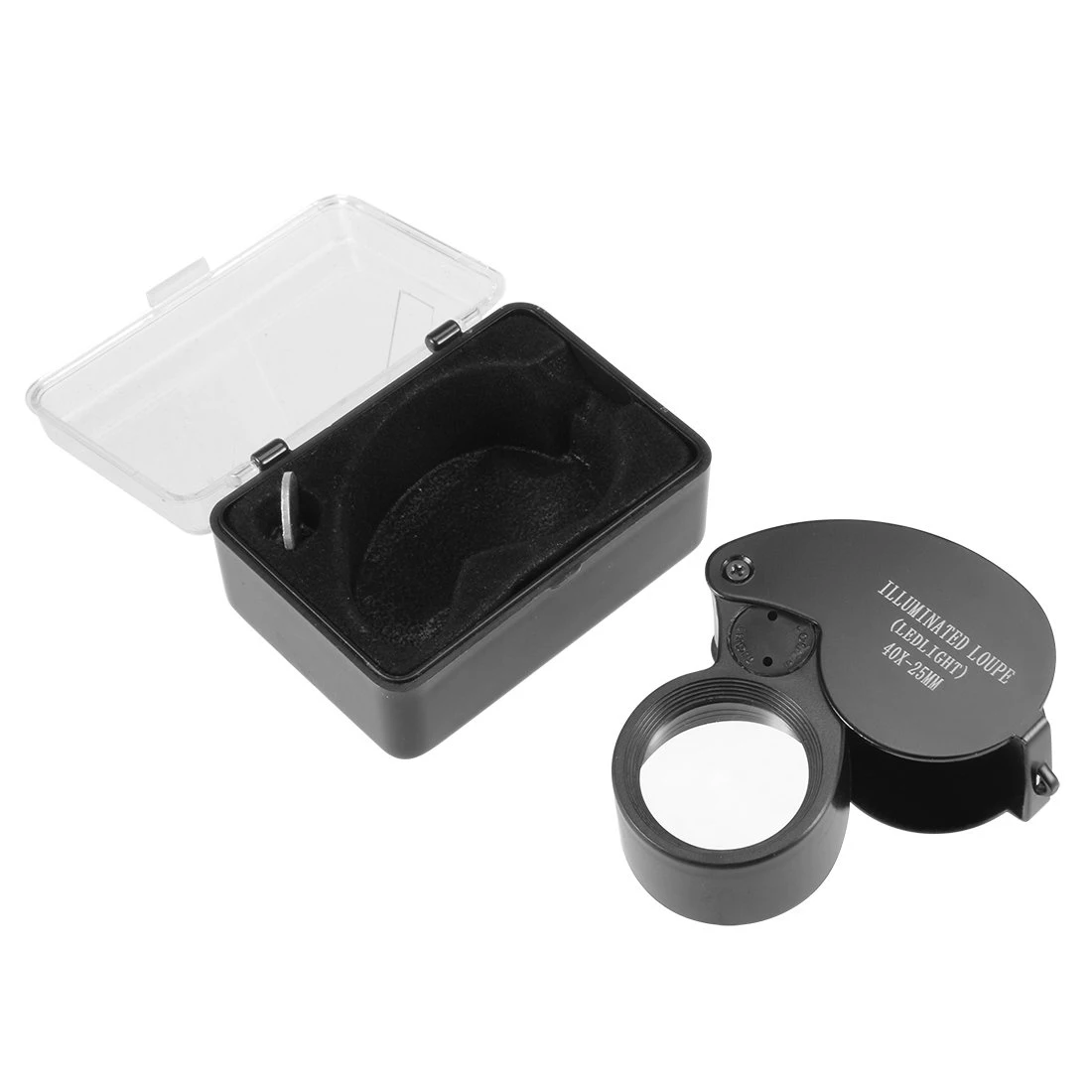 Imagem -05 - Led Iluminado Joalheiros Lupa com Luz Diamond Eye Lupa Antiguidades Moedas e Selos 40x25 mm