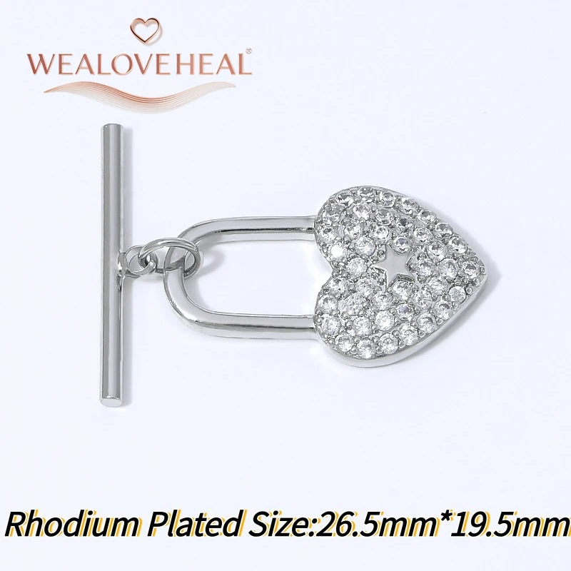 18K vergoldeter Messing-Herz-OT-Knebelverschluss mit Mikro-Pavé-Zirkonia für DIY-Armband- und Halsketten-Schmuckherstellung Zubehör – Detail 20
