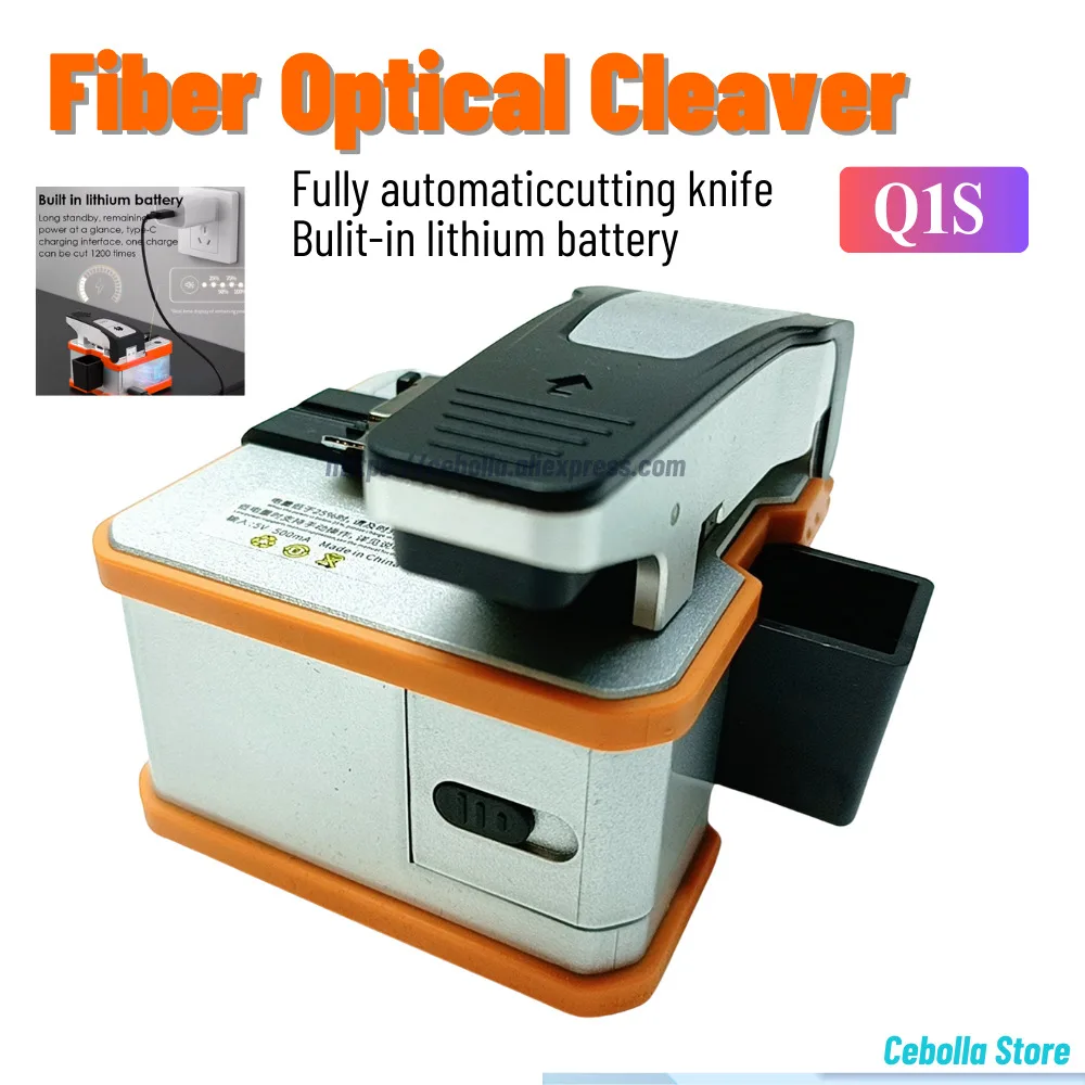 

Q1S fiber cleaver Fully Automatic Electric Rechargeable Optic Cable Ftth High Cutter Optical Fiber Cleaver