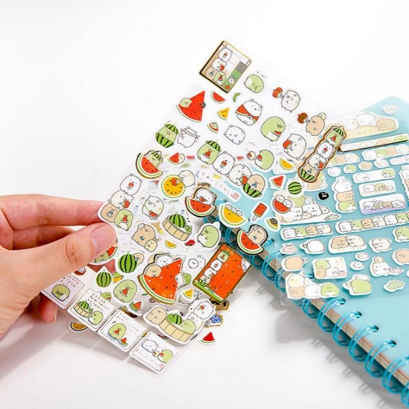 Kawaii anguria Sumikko Gurashi Anime giapponese doratura adesivi Scrapbooking fai da te carino diario cancelleria Sticker