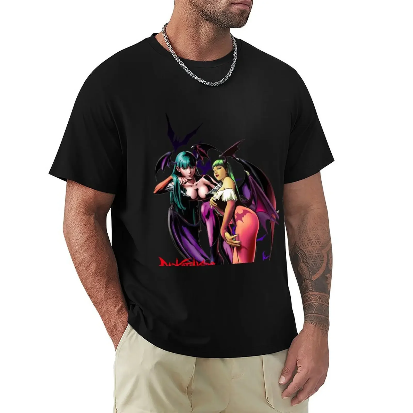 Morrigan Darkstalkers T-Shirt anime figures sweat man t shirt men clothings