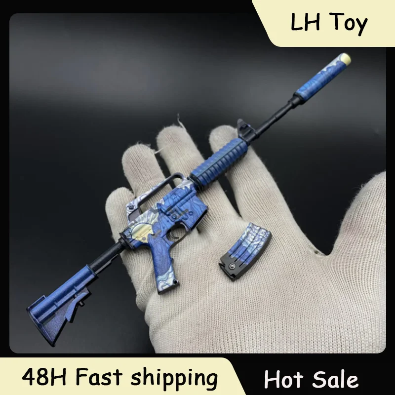 23cm GO'S Game Peripheral M4A1-S | Solitude Ornament All Metal Gun Model Accessory Gun Skin Collections Cannot Launch Decoration