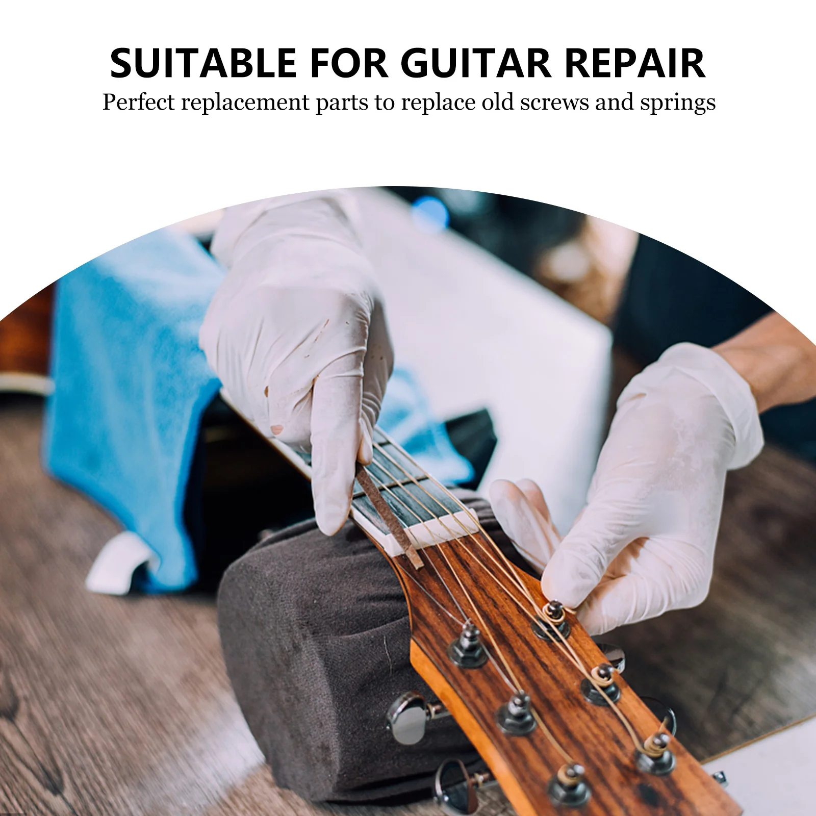

1 set 1 Set Guitar Repair Kit 9 Types Screws 2 Strap Buttons Spring Neck Plate Mounting Tools For Electric Guitar Pickup Bridge