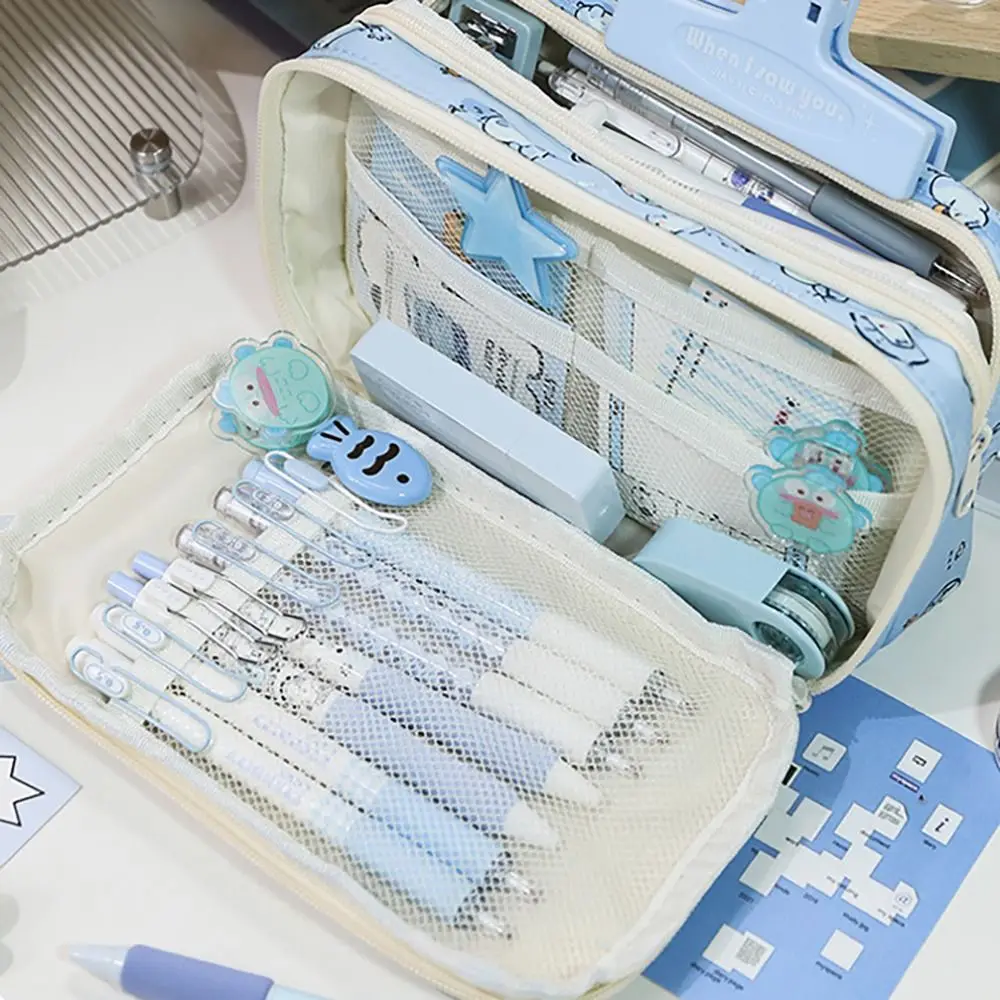 

Модная большая вместительная сумка для ручек Capybara, 9-слойный пенал, многофункциональный органайзер для канцелярских принадлежностей, студенческий подарок